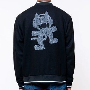 New Monstercat Varsity Jacket, black, men medium